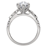Diamond Semi-Mount Diamond Engagement Ring