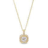 Cushion Cut April Birthstone Pendant