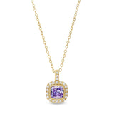 Cushion Cut June Birthstone Pendant