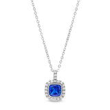 Cushion Cut September Birthstone Pendant