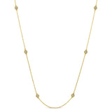 Micropave Round Station Necklace