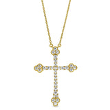 Fancy Cross Necklace with Ornate Ends