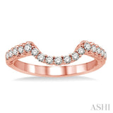 1/3 Ctw Round Cut Diamond Wedding Band in 14K Rose Gold
