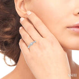 1/5 Ctw Entwined Semi-Mount Round Center Diamond Engagement Ring in 14K White Gold