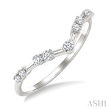 1/5 Ctw Chevron Round Cut Diamond Fashion Band in 10K White Gold