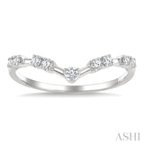 1/5 Ctw Chevron Round Cut Diamond Fashion Band in 10K White Gold