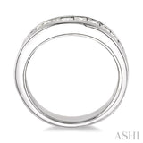 1 Ctw Princess Cut Diamond Matching Wedding Band in 14K White Gold