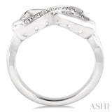 1/50 ctw Single Cut Diamond Infinity Ring in Sterling Silver