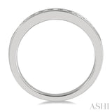 1/3 Ctw Channel Set 11 Stone Round Cut Diamond Wedding Band in 14K White Gold