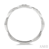 1/10 Ctw Marquise Lattice Round Cut Diamond Stackable Band in 14K White Gold