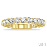 1.00 ctw Lattice Round Cut Diamond Wedding Band in 14K Yellow Gold