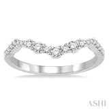 1/4 Ctw Garland Round Cut Diamond Wedding Band in 14K White Gold