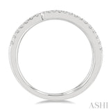 3/8 Ctw Open-End Round Cut Diamond Fashion Ring in 14K White Gold