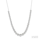 2 Ctw Round Cut Diamond Illusion Necklace in 14K White Gold
