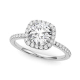 Halo Engagement Ring - 14K, Size 7.0 (Setting Only)