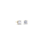 Prong Set Round Simulated Diamond Stud Earrings