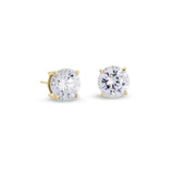 Prong Set Round Simulated Diamond Stud Earrings