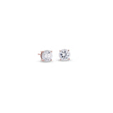 Prong Set Round Simulated Diamond Stud Earrings