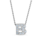Platinum Finish Initial Pendant - A