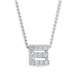 Platinum Finish Initial Pendant - A