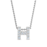 Platinum Finish Initial Pendant - A