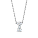 Platinum Finish Initial Pendant - A
