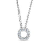 Platinum Finish Initial Pendant - A