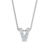 Platinum Finish Initial Pendant - A