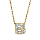 Gold Finish Initial Pendant - A