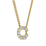 Gold Finish Initial Pendant - A