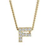 Gold Finish Initial Pendant - A