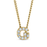 Gold Finish Initial Pendant - A
