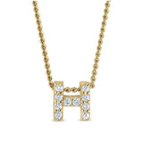Gold Finish Initial Pendant - A
