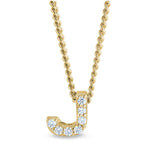 Gold Finish Initial Pendant - A