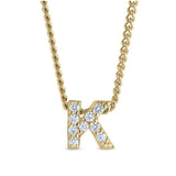 Gold Finish Initial Pendant - A