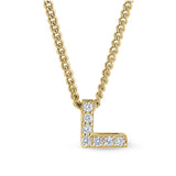 Gold Finish Initial Pendant - A