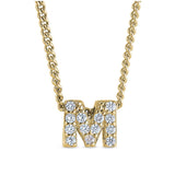 Gold Finish Initial Pendant - A