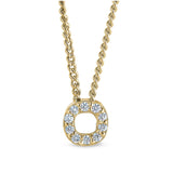 Gold Finish Initial Pendant - A