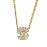 Gold Finish Initial Pendant - A