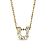 Gold Finish Initial Pendant - A