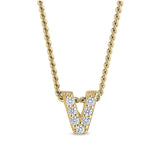 Gold Finish Initial Pendant - A
