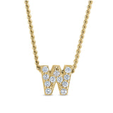 Gold Finish Initial Pendant - A
