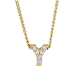 Gold Finish Initial Pendant - A