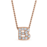 Rose Gold Finish Initial Pendant