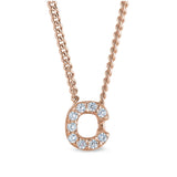 Rose Gold Finish Initial Pendant