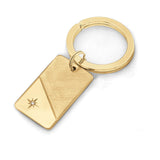 Two Tone Key Ring with Diamond