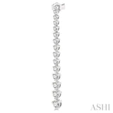 2 ctw Round Cut Diamond Riviera Drop Earring in 14K White Gold