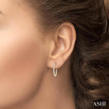 10.00 ctw Inside-Out Round Cut Diamond 1 1/2 Inch Hoop Earrings in 14K Yellow Gold