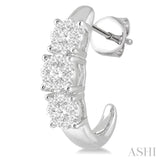 1/2 ctw Lovebright Round Cut Diamond Earrings in 14K White Gold