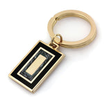 Black and Grey Marbled Lacquer Key Ring